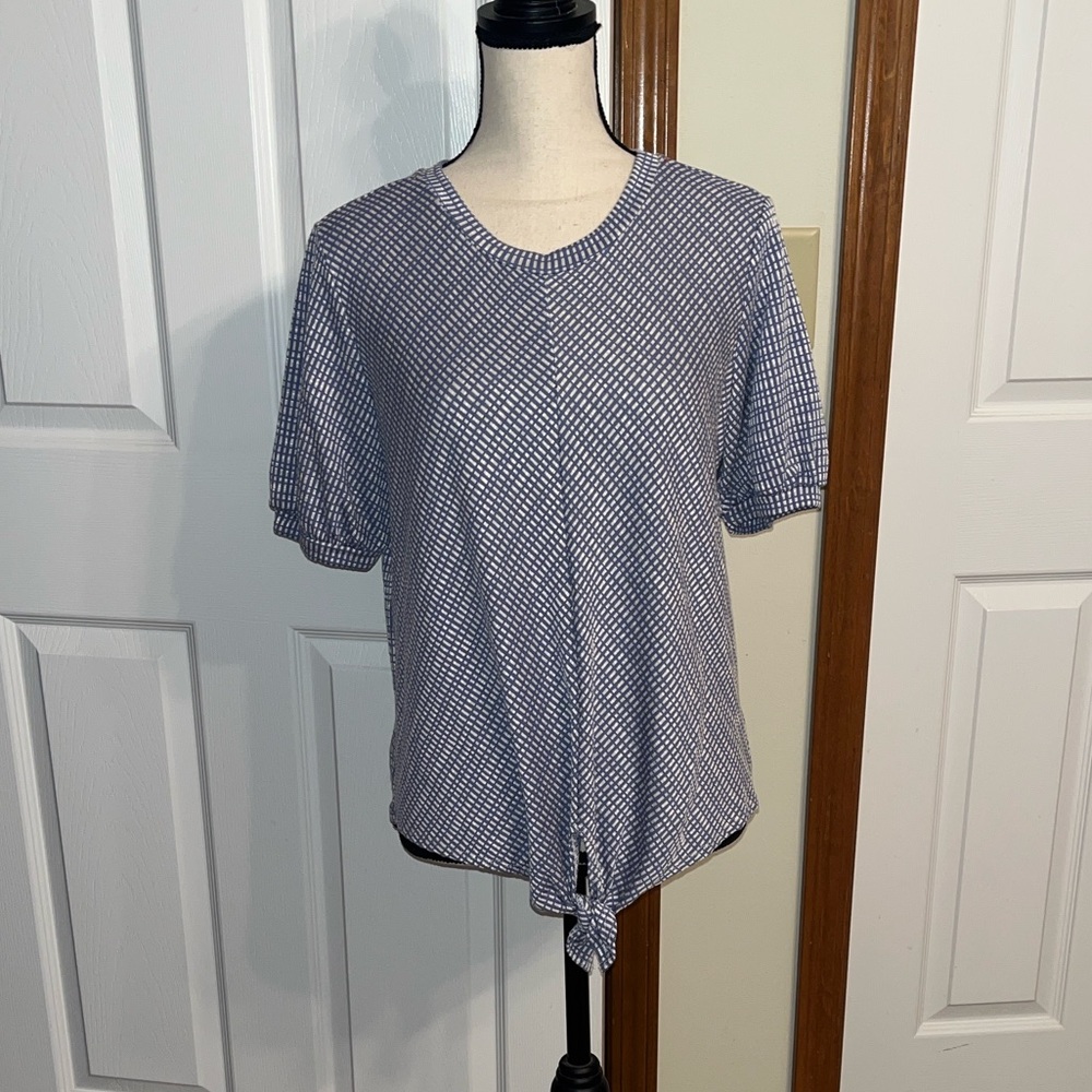 W5 Blue Printed Blouse